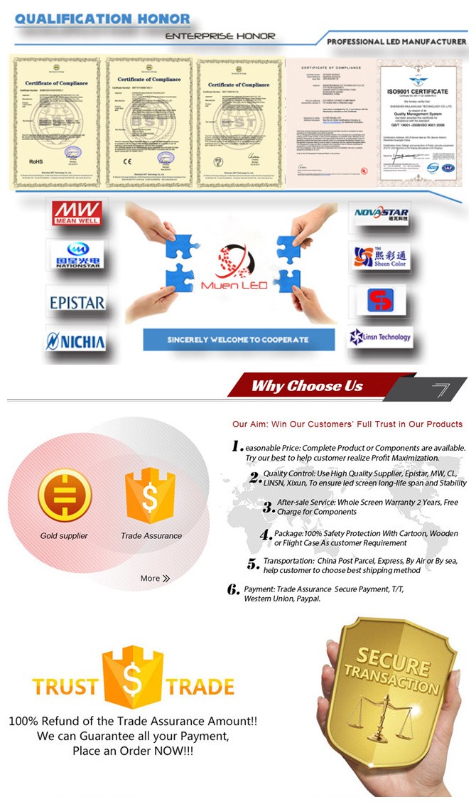 وحدة Muen P10 الخارجية SMD RGB LED 1/4scan 22