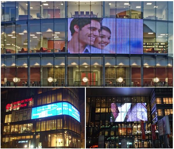 شاشة عرض ليد شفافة خارجية مخصصة P10 11