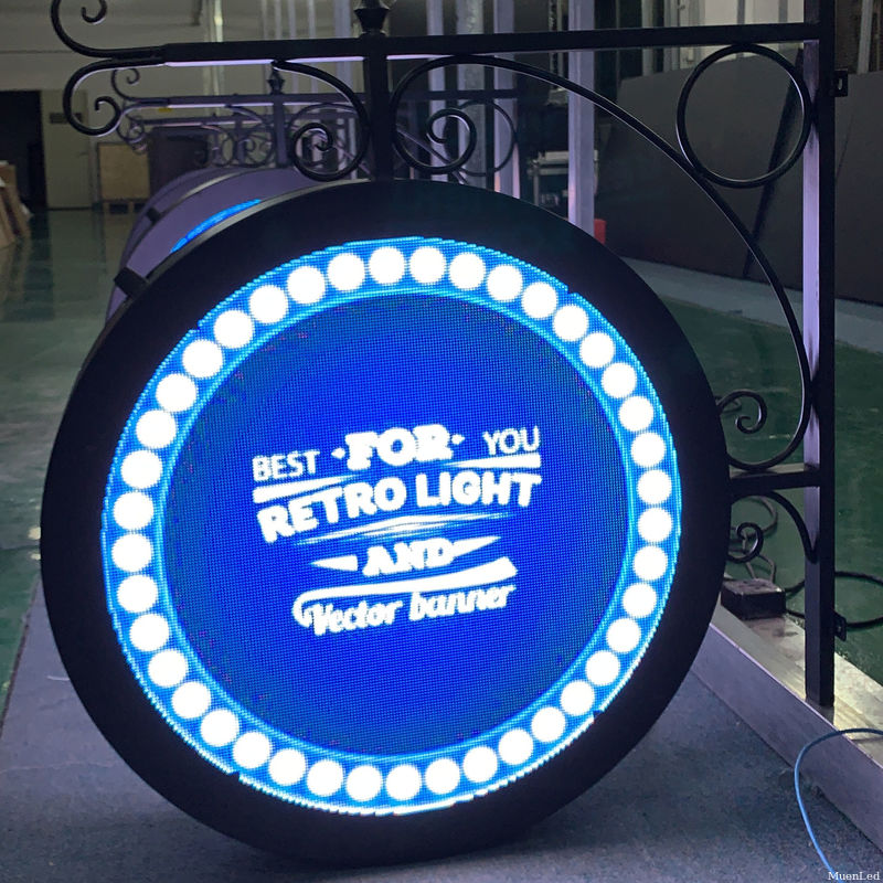 شاشة LED دائرية على الوجهين P3.33 تعلن في الأماكن المغلقة / فيديو عالي الجودة في الهواء الطلق المورد الصيني Muen LED